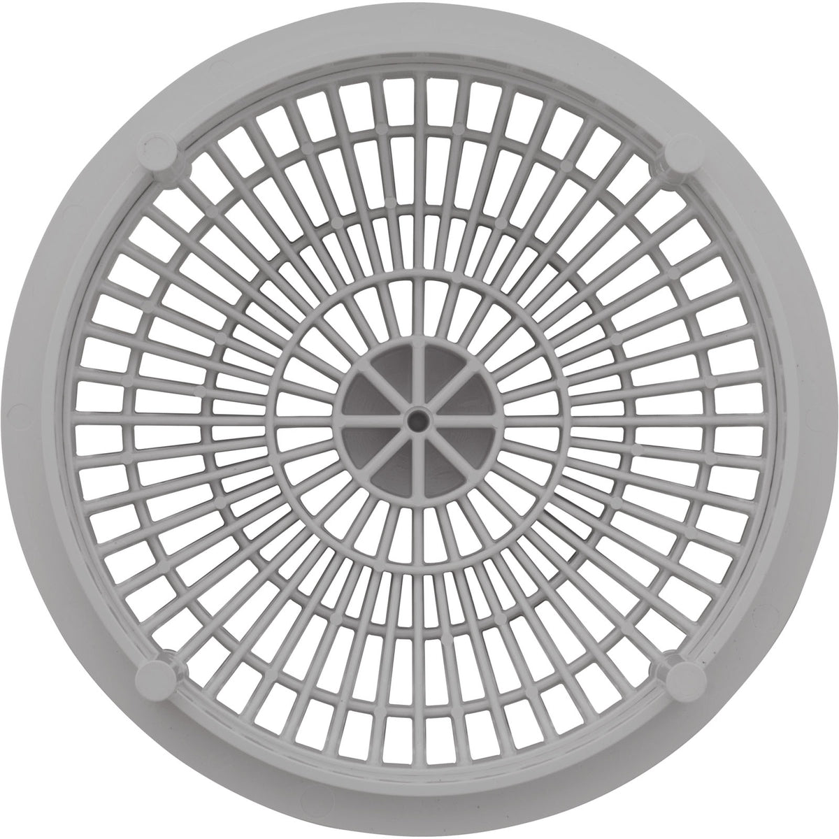 Main Drain Cover, Aquastar MoFlow, 8" Round, w/Fr, Lt Gry : 8MF103