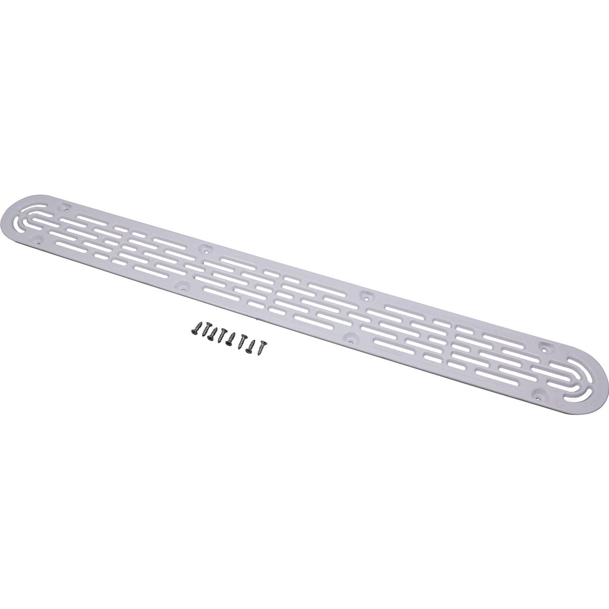 Channel Drain Cover Only, Aquastar, 32", White, w/Screw, VGB : 32CDFLNFK101 - AquaStar - 32CDFLNFK101 - PartsForSpas.com
