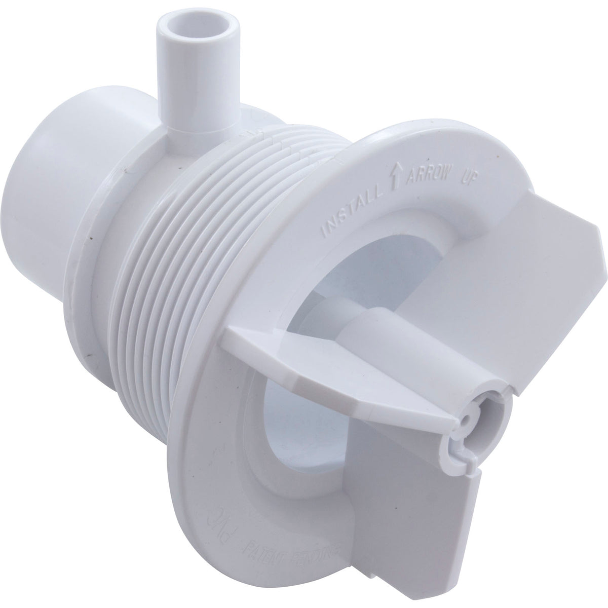 Wall Fitting, BWG/GG Suction Assy, 3-5/8"hs, 2"spg, White : 30420-WH - GG/Balboa - 30420-WH - PartsForSpas.com