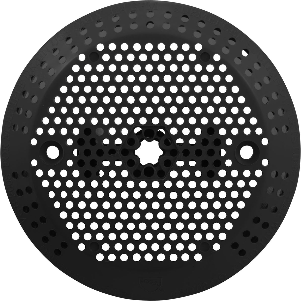 Suction Cover, BWG/GG, 3-3/4", 124 gpm, Black, w/Screws : 30173U-BK