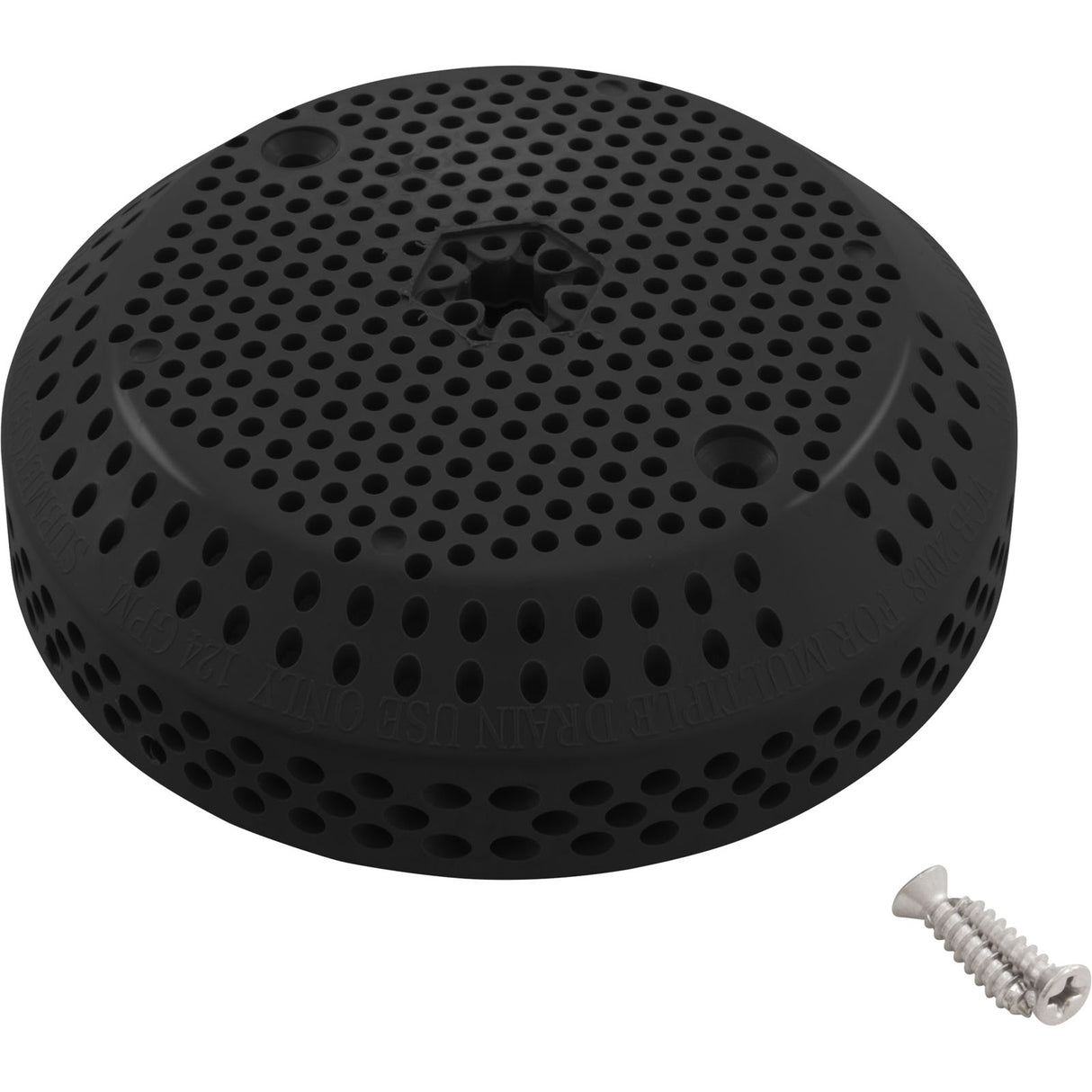 Suction Cover, BWG/GG, 3-3/4", 124 gpm, Black, w/Screws : 30173U-BK