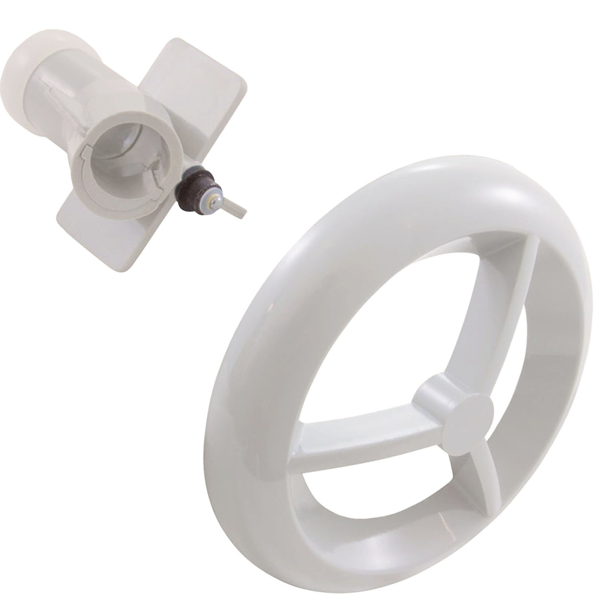 Jet Intl, BWG/HAI Microssage, 3-9/16"fd, Roto, Smth, White : 16-5230WHT