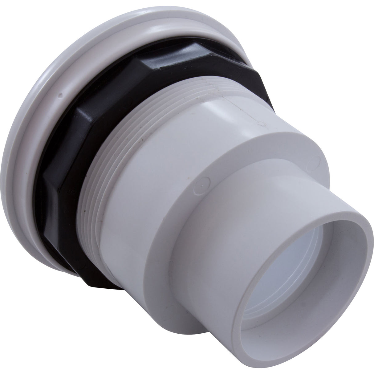Wall Fitting, BWG/HAI Whirlpool, 3-5/16"hs, w/Nut, White : 56-5724LR WHT