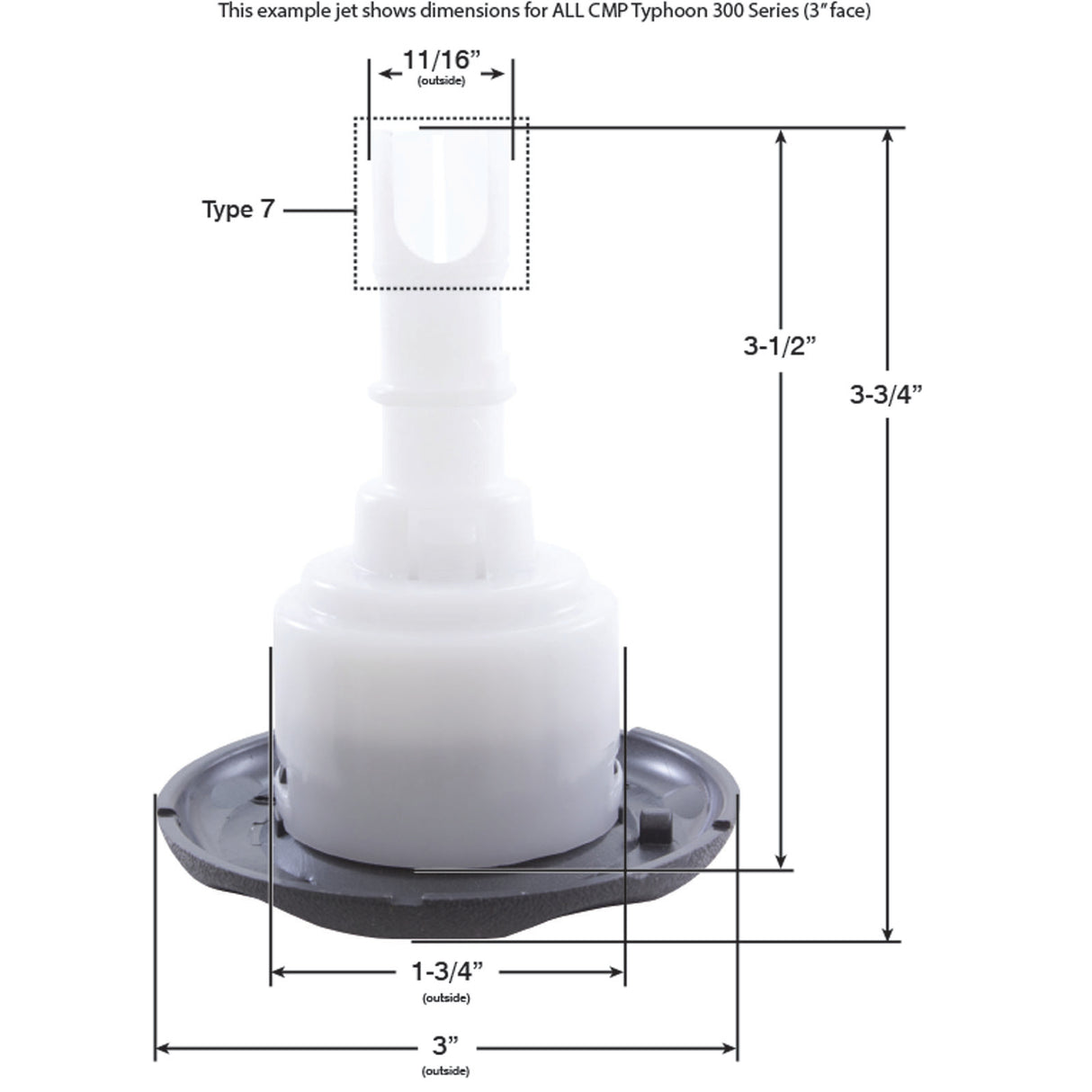 Jet Intl, CMP Typhoon 300, 3"fd, Dir, Textured Scal, Graph Gry : 23432-217-000