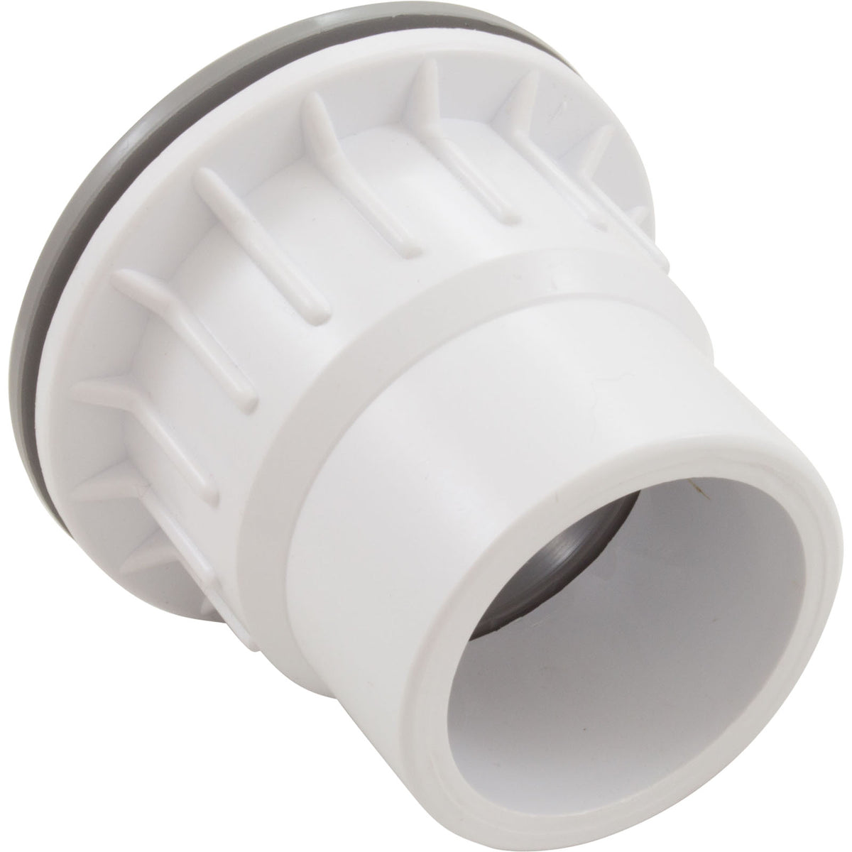 Wall Fitting, CMP FiberGlass, with Gasket, 1-1/2" Slip, Gray : 25523-501-100 - Custom Molded Products - 8.4964E+11 - PartsForSpas.com