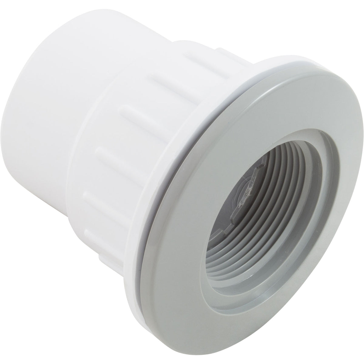 Wall Fitting, CMP FiberGlass, with Gasket, 1-1/2" Slip, Gray : 25523-501-100 - Custom Molded Products - 8.4964E+11 - PartsForSpas.com