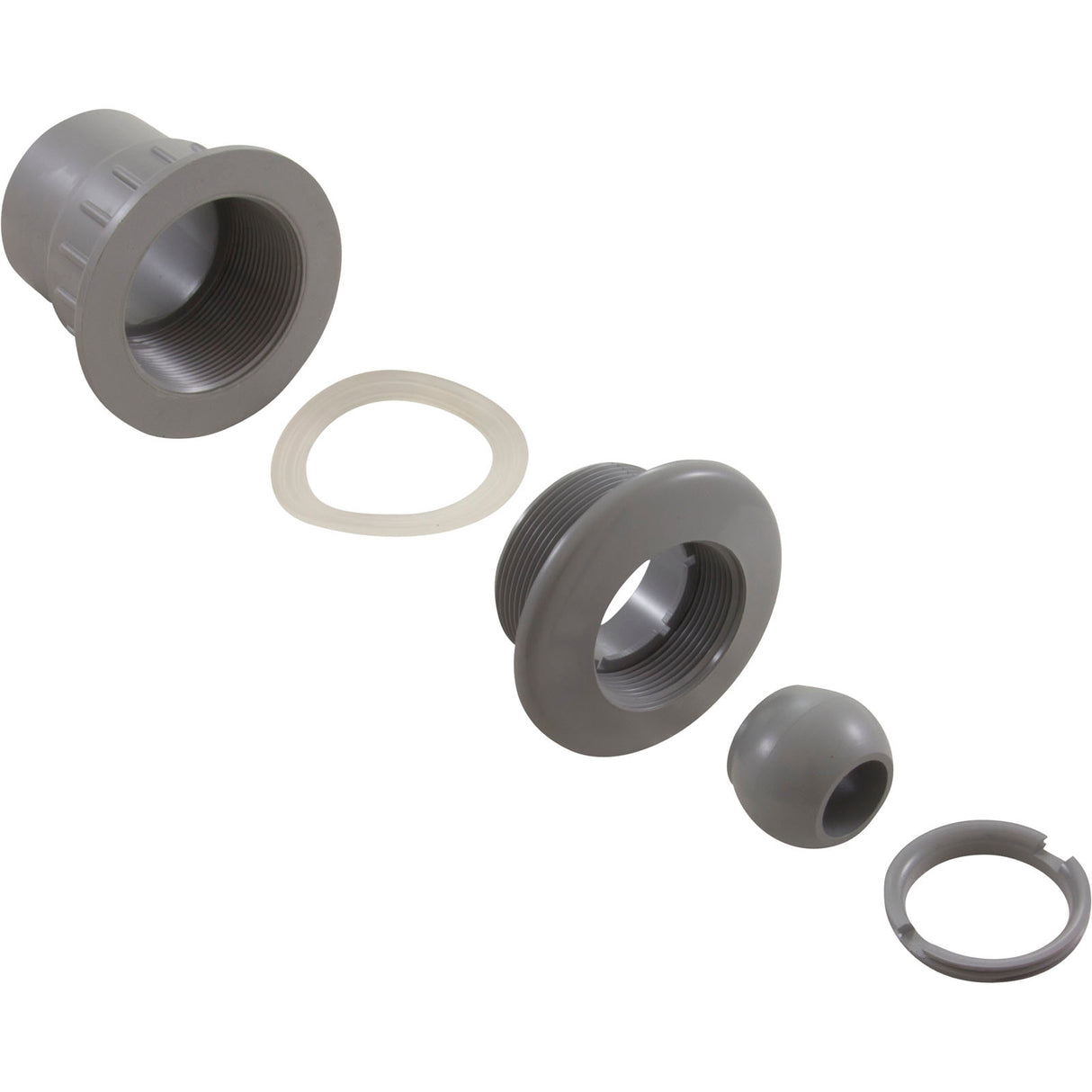 Fiberglass Wall Fitting With Eyeball, Gray : 25523-701-000
