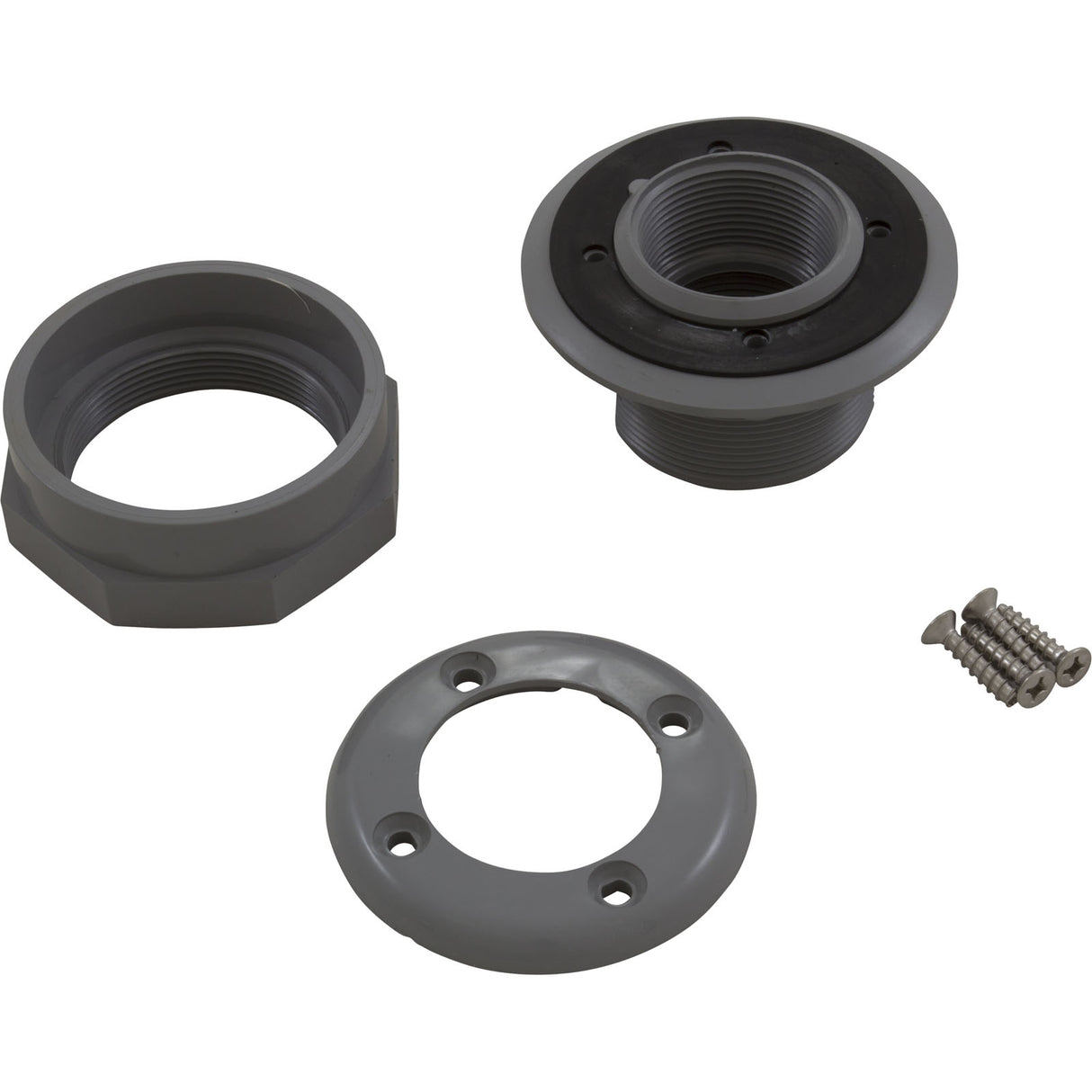 Wall Return Fitting, CMP, 1-1/2" x 1-1/2" Vinyl, Gray : 25522-001-000
