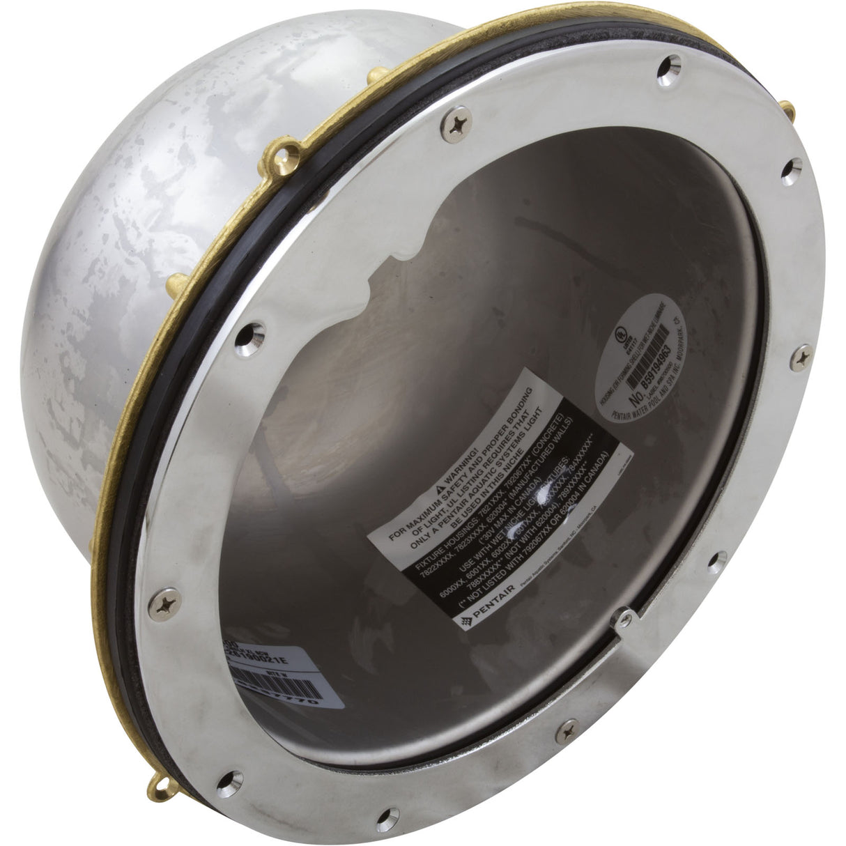 Light Niche, Pent Large SS, 3/4" Rear Hub, Vinyl/Fiberglass : 78232400