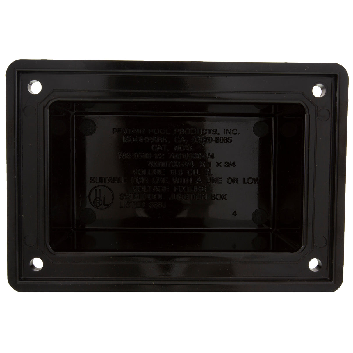 Junction Box Cover, Pentair, Lexan, Black : 79303100Z - Pentair - 788379917357 - PartsForSpas.com
