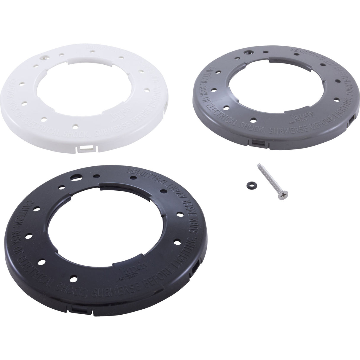 Light Face Ring Set, Zodiac, Spa, Plastic, Wht, Blk, Gry : R0451305