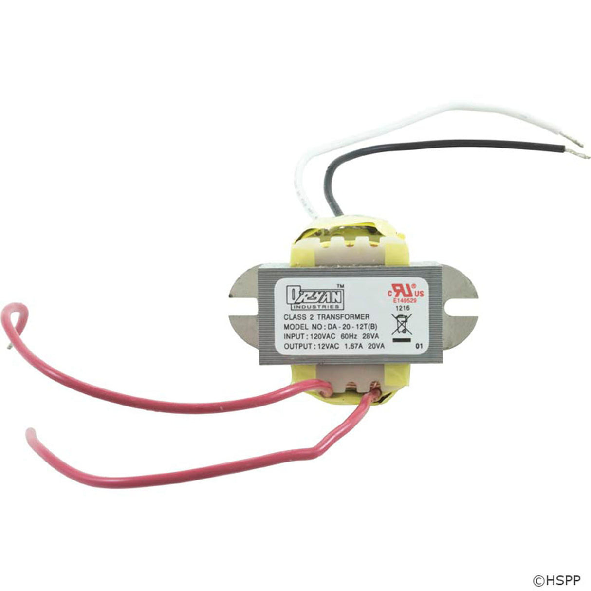 Transformer, 115v, 12v, 12w, Generic : 37-0002
