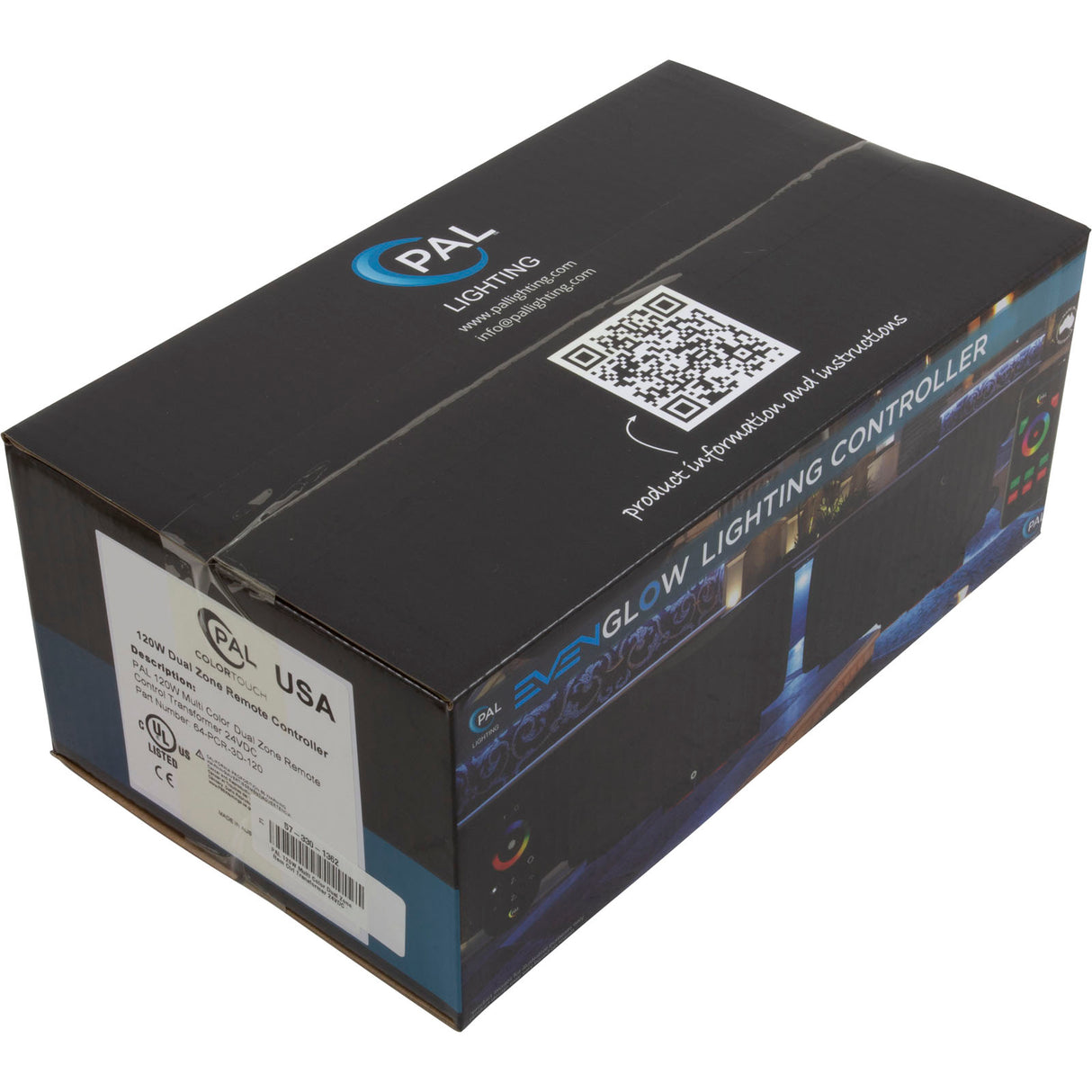 PAL 120W Multi Color Dual Zone Rem Ctrl Transformer 24VDC : 64-PCR-3D-120