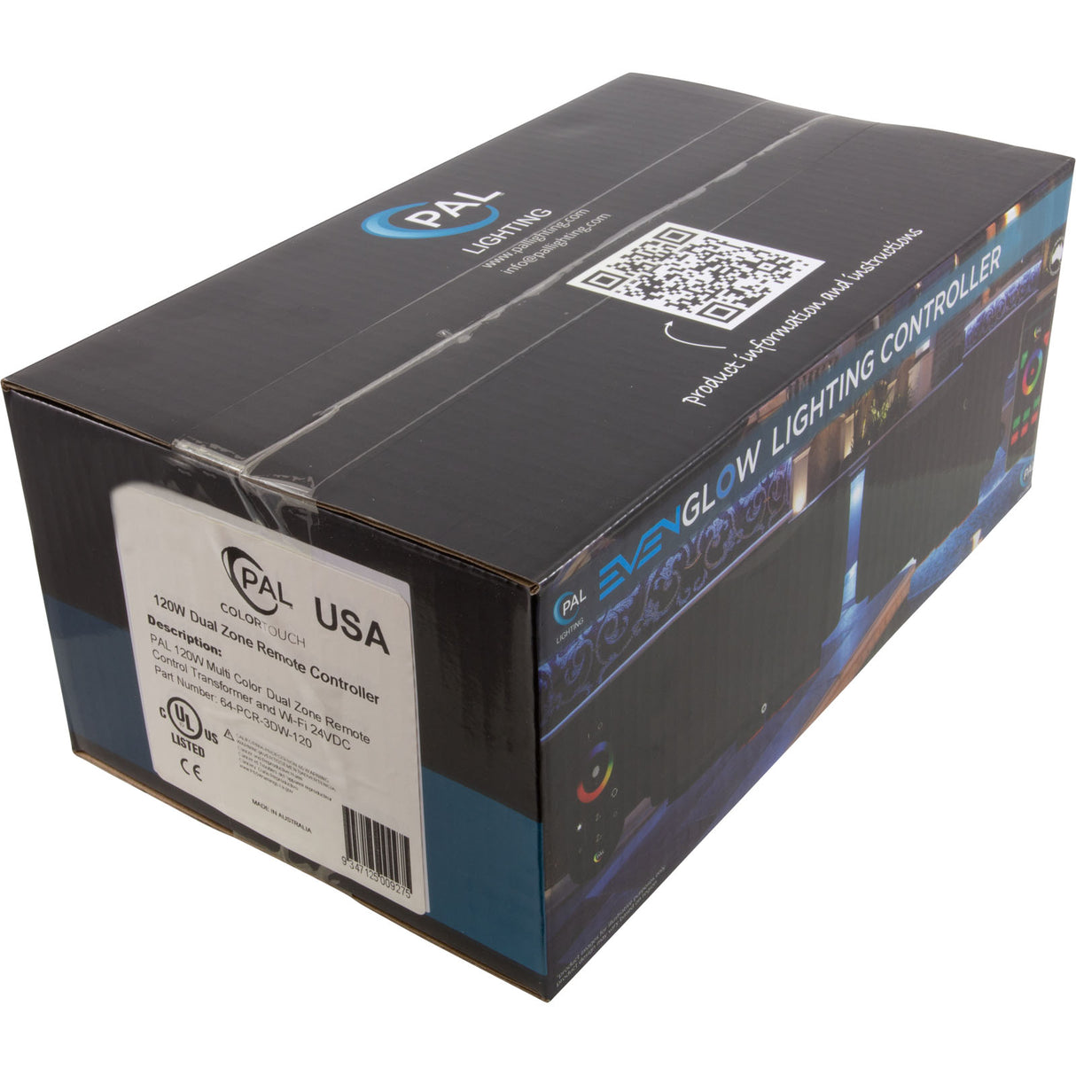 PAL 120W Multi Color Dual Zone Rem Ctrl Transf, Wi-Fi 24VDC : 64-PCR-3DW-120