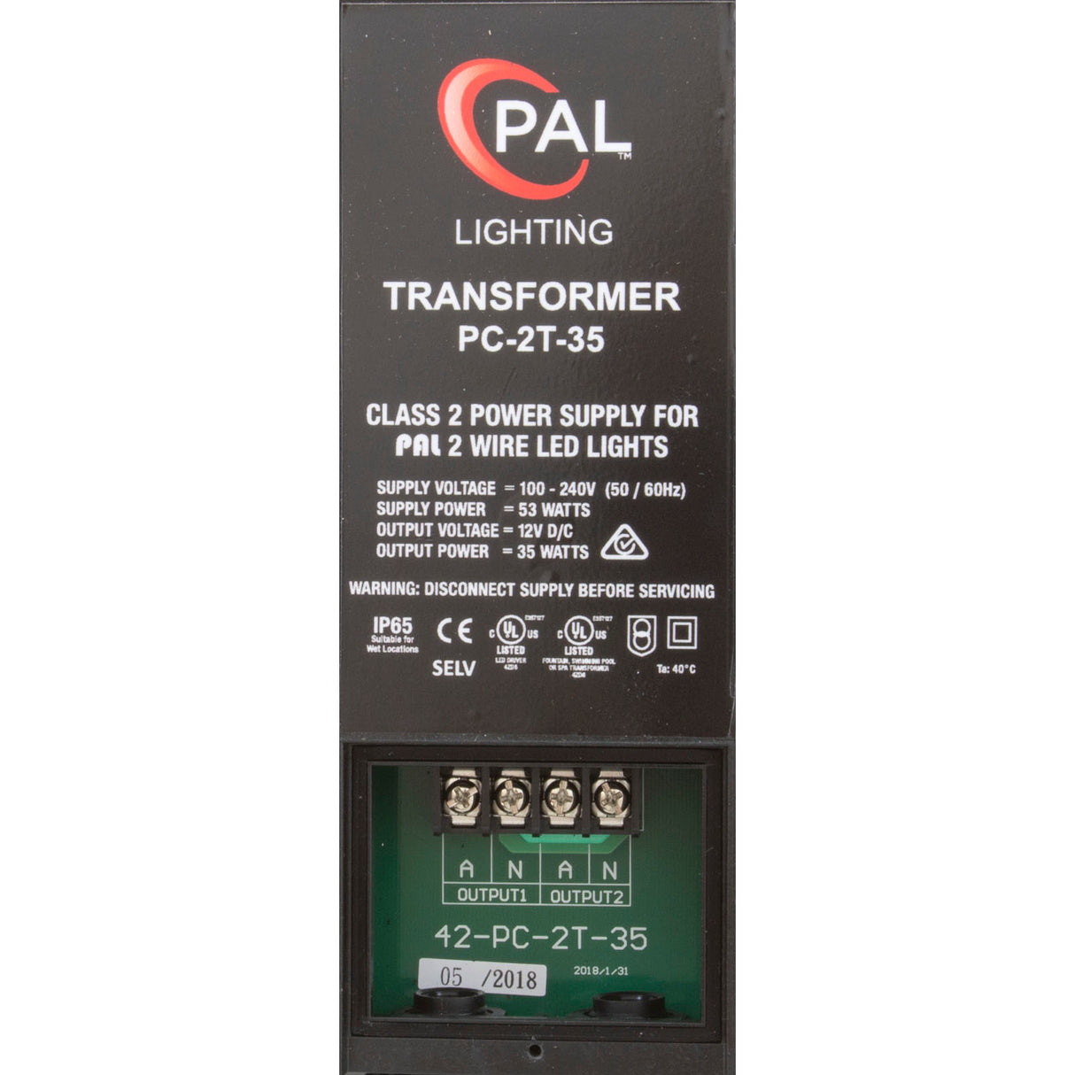 PAL PC-2T 2-Wire Power Supply, 12 VDC Output, 35 Watt : 42-PC-2T-35