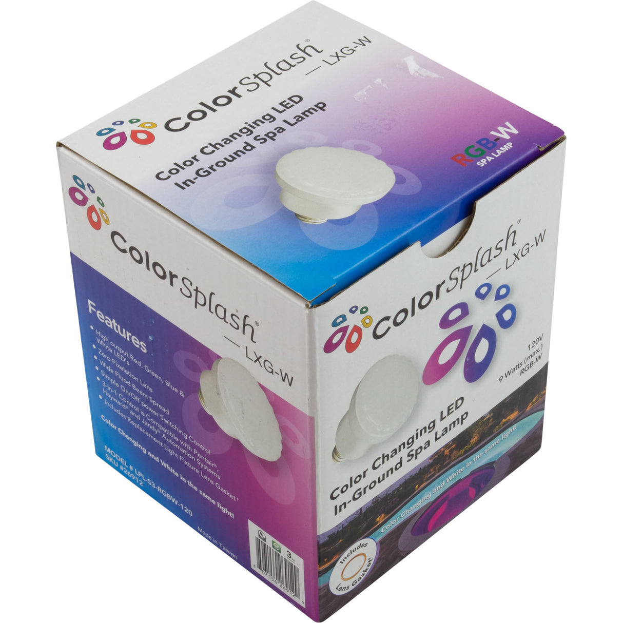 Repl Bulb, ColorSplash LED Spa Lamp RGBW, 120v : LPL-S3-RGBW-120