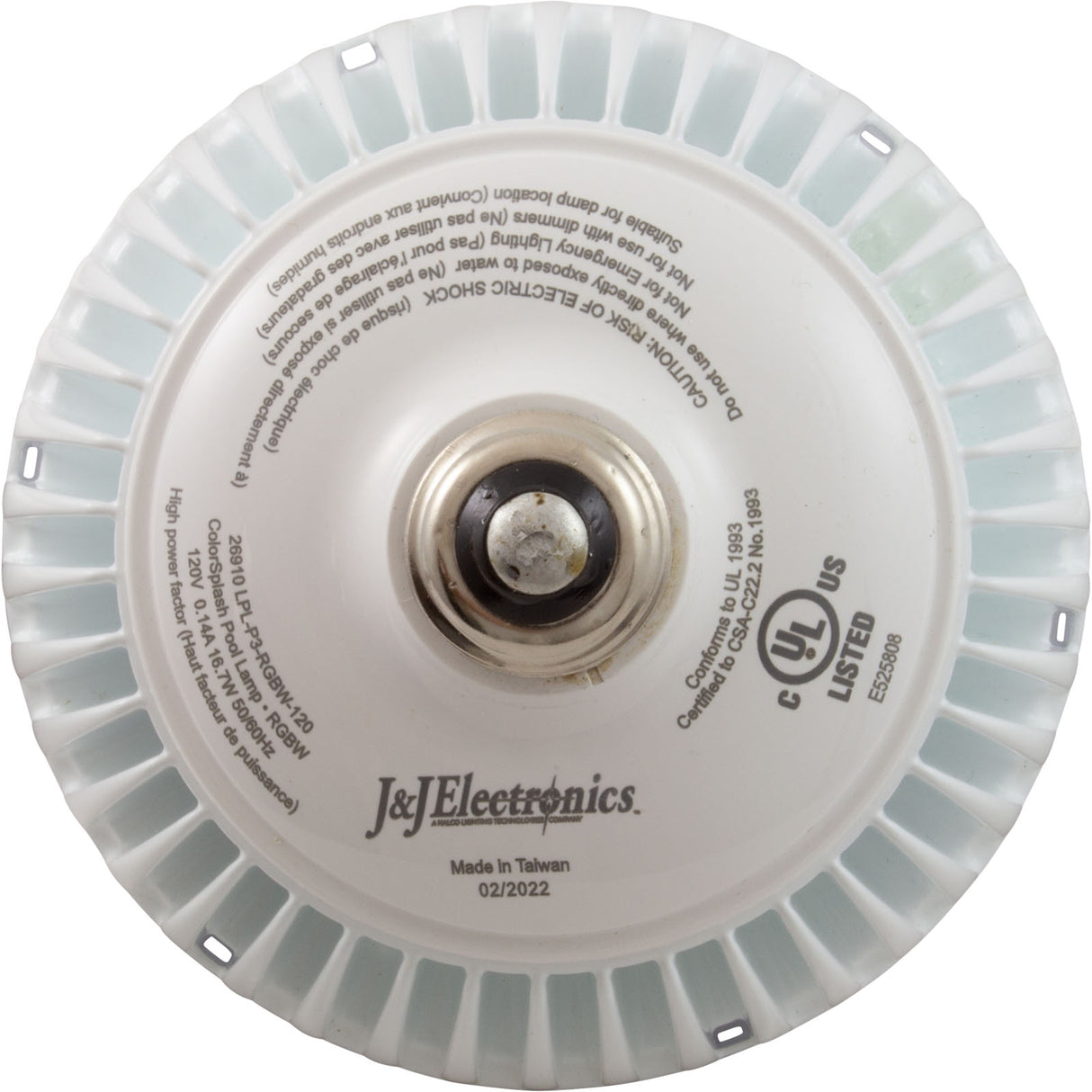 Repl Bulb, J&J Electronics ColorSplash 120v LED, Pool, RGBW : LPL-P3-RGBW-120