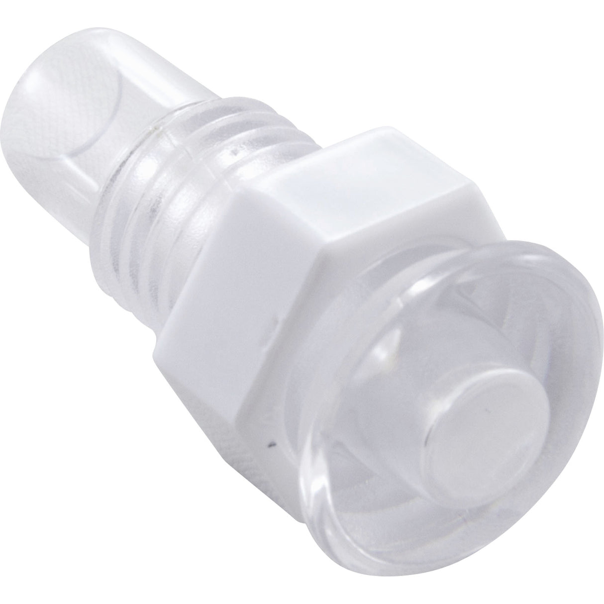 Light Wall Fitting, RD, Mini POL, 1/2"hs, 11/16"fd, Clear, 00023 : 143000-00023