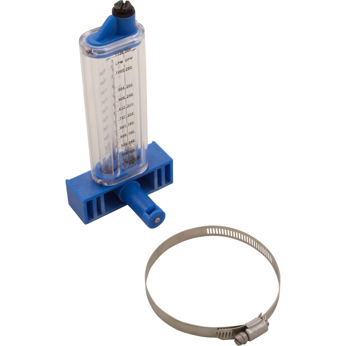 Flow Meter, 3" PVC, Vertical Mount 80-300GPM/303-1136LPM : 570371V - Rola-Chem/Paradise Industries - 757706000802 - PartsForSpas.com