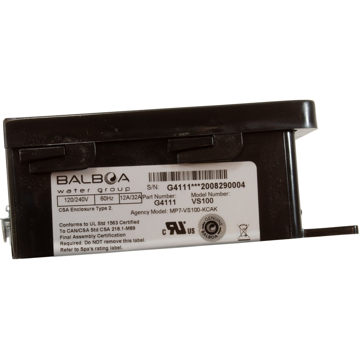 Control Only, Balboa Water Group VS100, P1, Oz, Lt, 115v : G4111