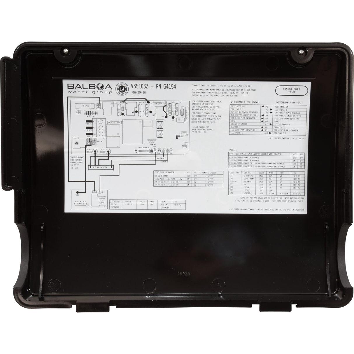 Control, BWG VS510SZ, P1, P2, Bl, Oz, Lt, 4kW, 230v : G4154-01