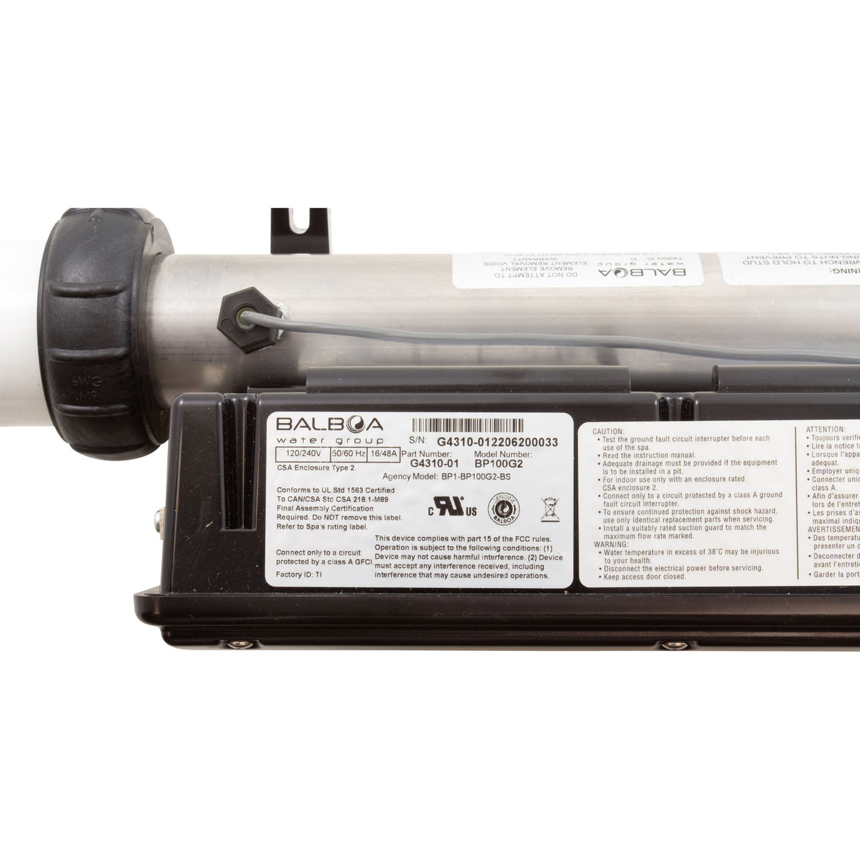 Control, BWG BP100G2, P1, P2, with 4.0kW Heater, TP200T : G6402-01