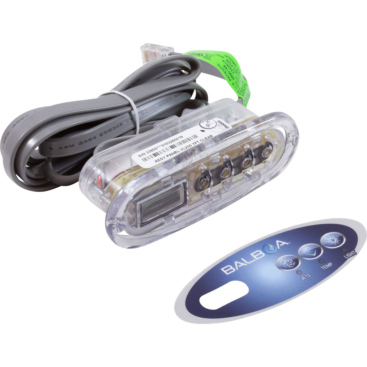 Topside, BWG VL200, 3-Button, Jets/Temp/Light : 52487KIT