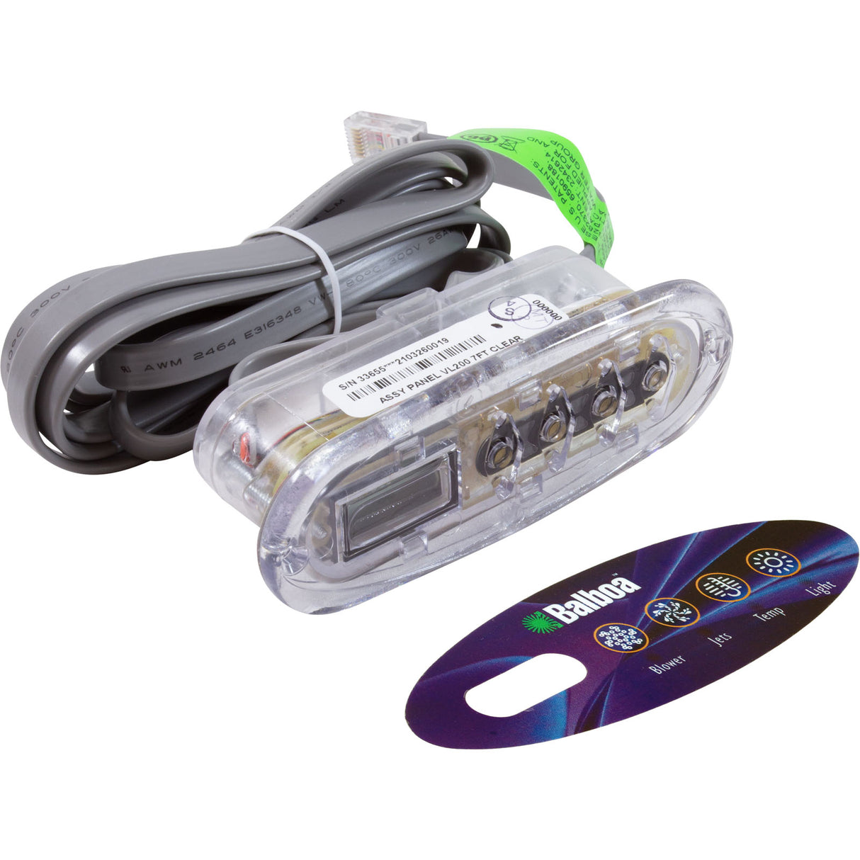 Topside, BWG VL200, Blower/Jets/Temp/Light, LCD : 52144KIT