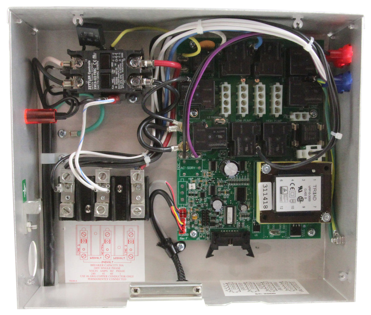 Control, ACC SMTD 2000 UniPack, 3P, 5.5kw, Back Mt, w/KP-2020 : 200-UNIPACK-2000-P1 - Applied Computer Controls(ACC) - 200-UNIPACK-2000-P1 - PartsForSpas.com
