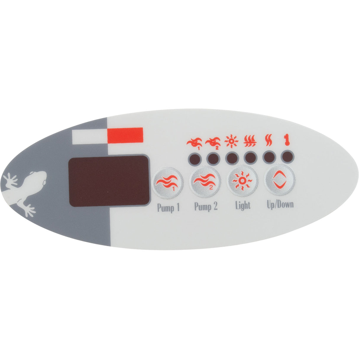 Overlay, Gecko TSC-9-GE2, 4 Button, P1, P2, Light : 9916-100186