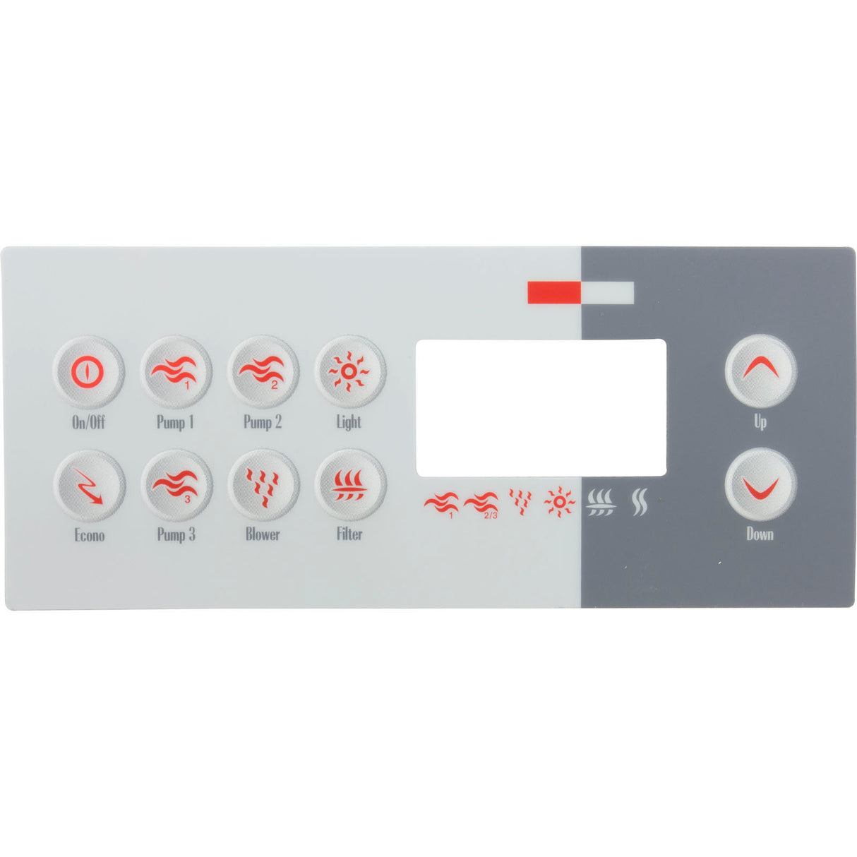 Overlay, Gecko TSC-8, 10 Button, P1, P2, P3, Bl, Lt, Filter : 9916-100723
