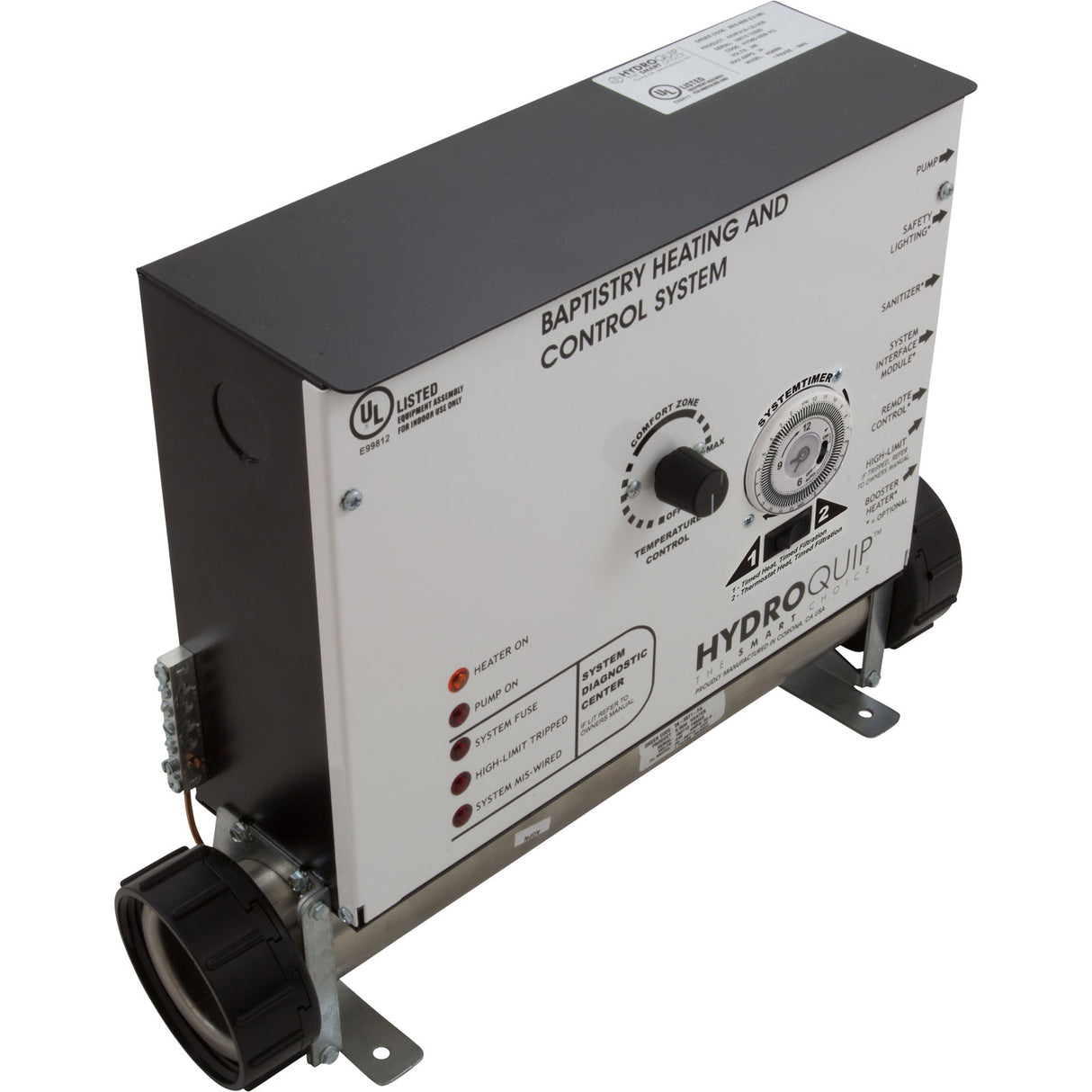 Baptismal System, H-Q BES-6000T, 5.5kW 230v, 0.75hp, w/Timer : BES-6000T