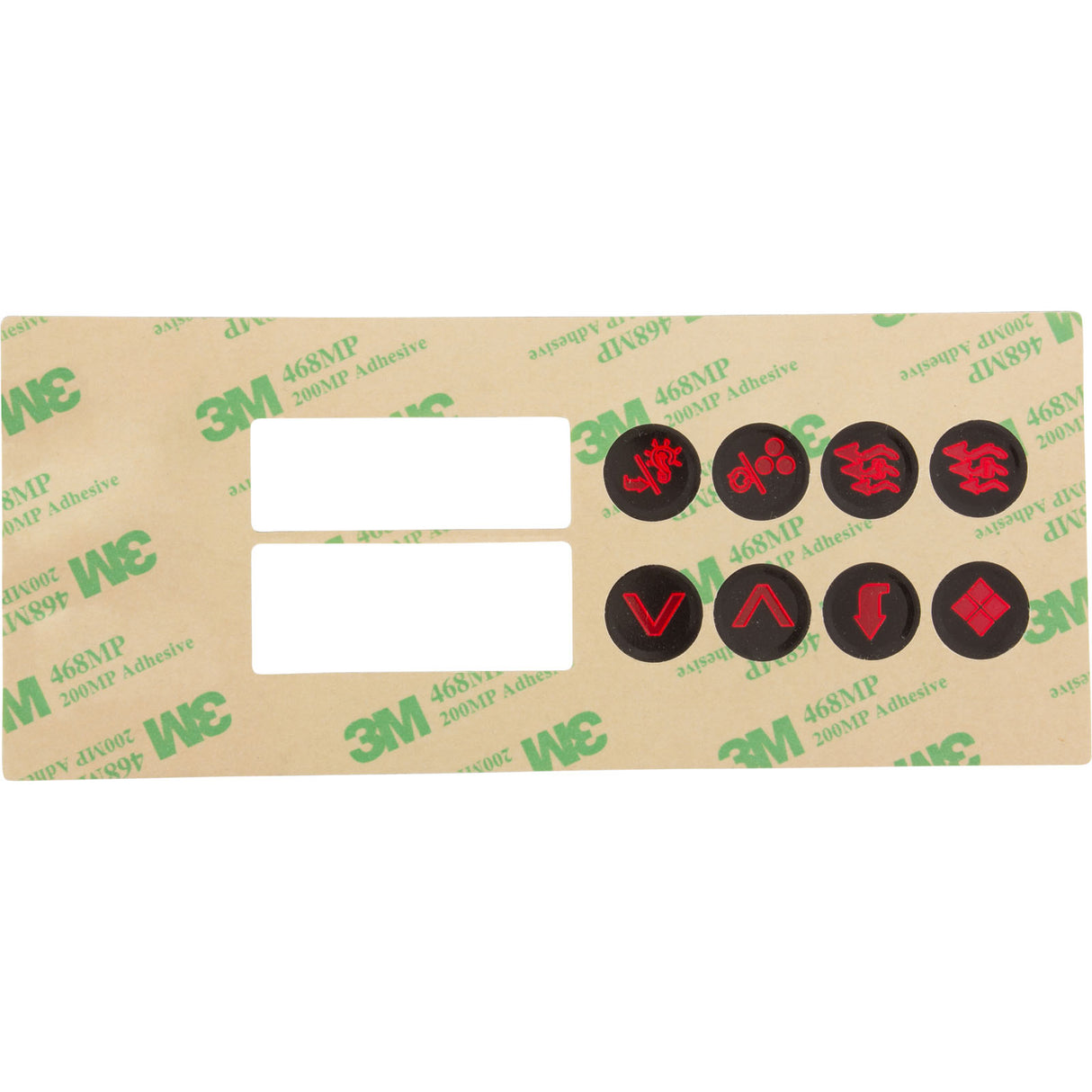 Overlay, HydroQuip HT2, 8 Button, Large Rec : 80-0211