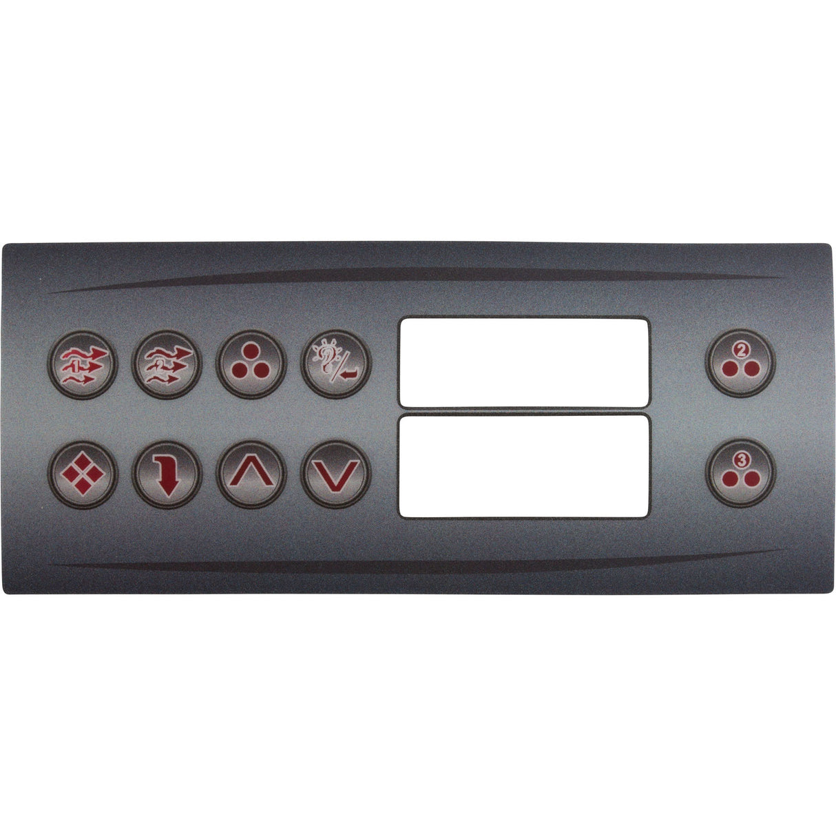 Overlay, HydroQuip HT2, 10 Button, Large Rec, wht/blk : 80-0211-10