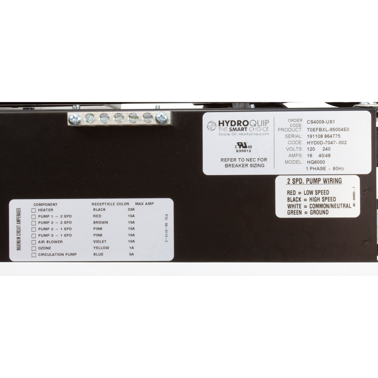 Control, HQ CS4009, P1, Bl, Oz, Lt, 5.5kW, 115v/230v : CS4009-US1