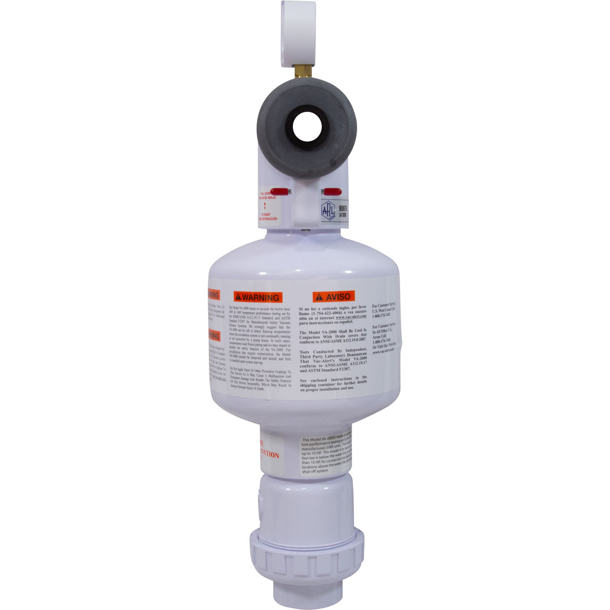 Vacuum Release, Vac-Alert, Underwater VA-2000S : VAI-42-101 - Vac-Alert of California - VAI-42-101 - PartsForSpas.com