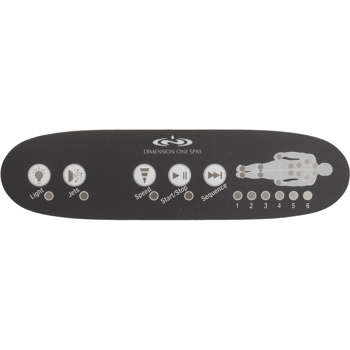 Overlay, Dimension One, TSC-42, 5 Button, Gray : 01560-5001