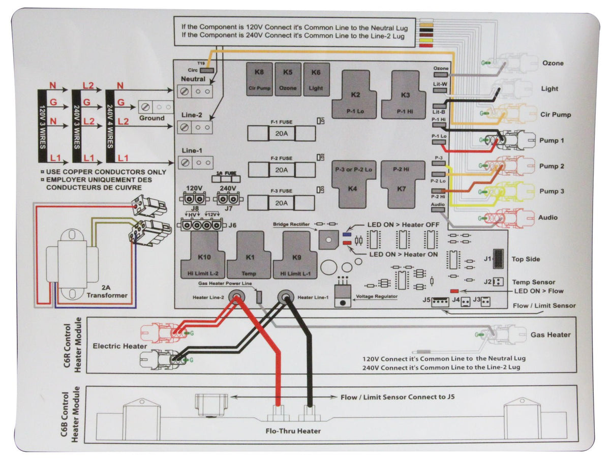 Control, United Spa Controls C5B, 4kW, w/T7S, Pressure Switch : CB117P - United Spa Controls - CB117P - PartsForSpas.com