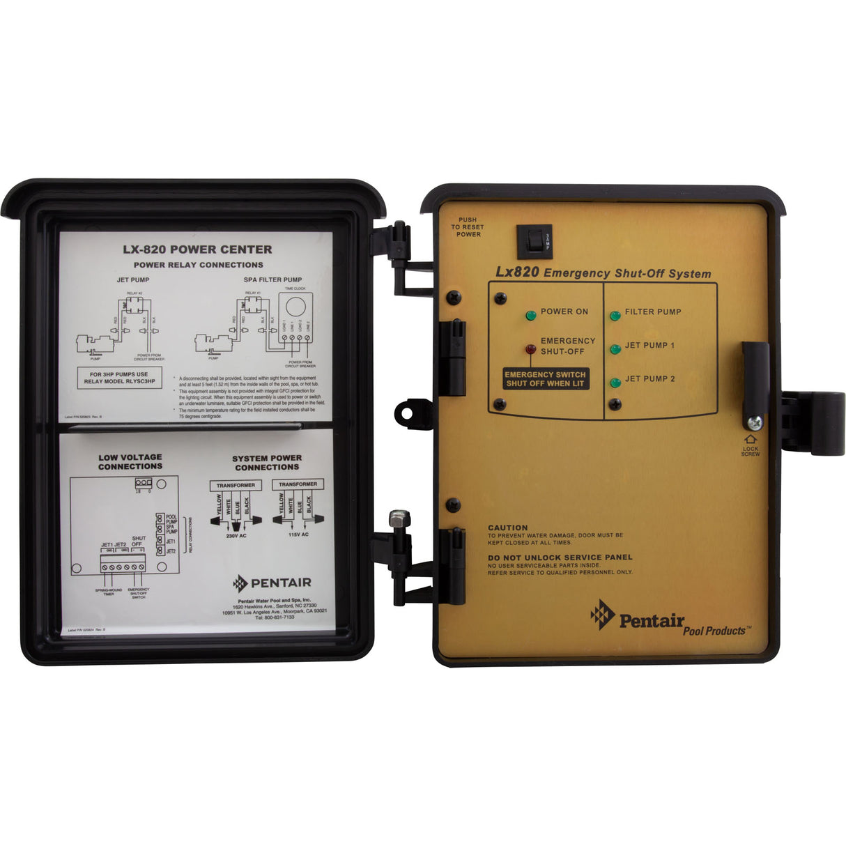 Power Center, Pentair Compool LX8202, Emergency Shut-Off : LX8202