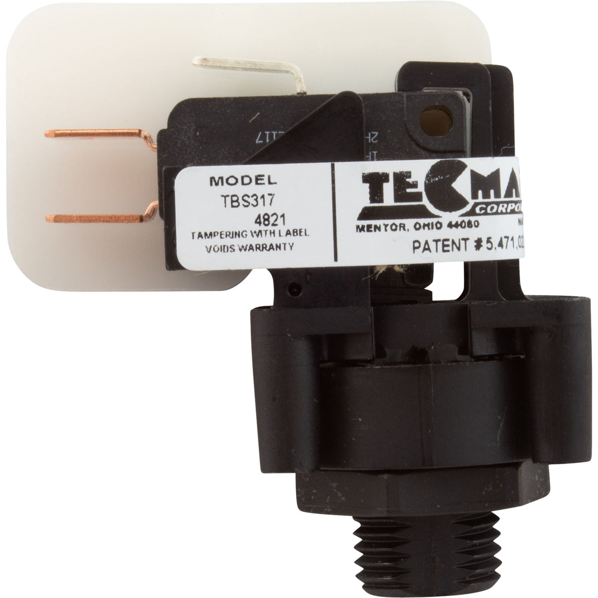 Air Switch, Tecmark, TBS 317, DPDT, 20A, thd, latch : TBS317