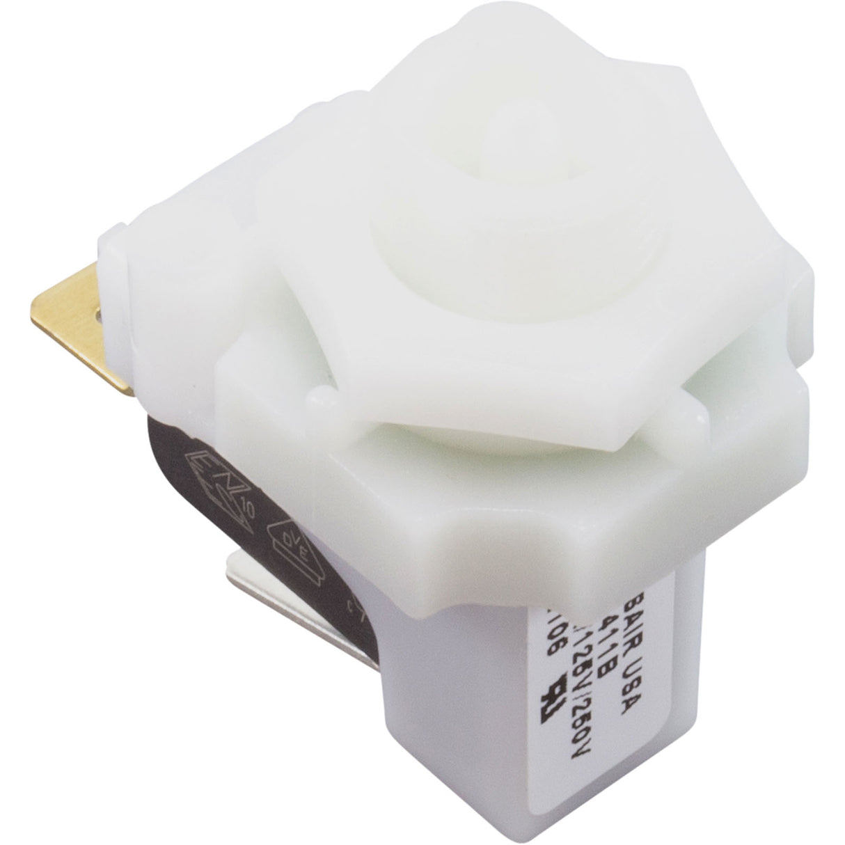Air Switch, PresAir, SPST, 9/16" Center Spout, 21A, Momentary : TVM411B - Senasys - TVM411B - PartsForSpas.com