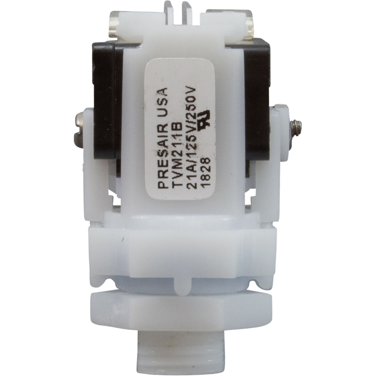Air Switch, PresAir, DPDT, 9/16" Center Spout, 21A, Momentary : TVM211B