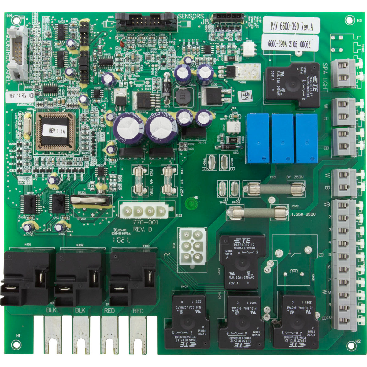 PCB, Sundance Spas 880NT, 2-Pump, LCD, 2014 : 6600-390