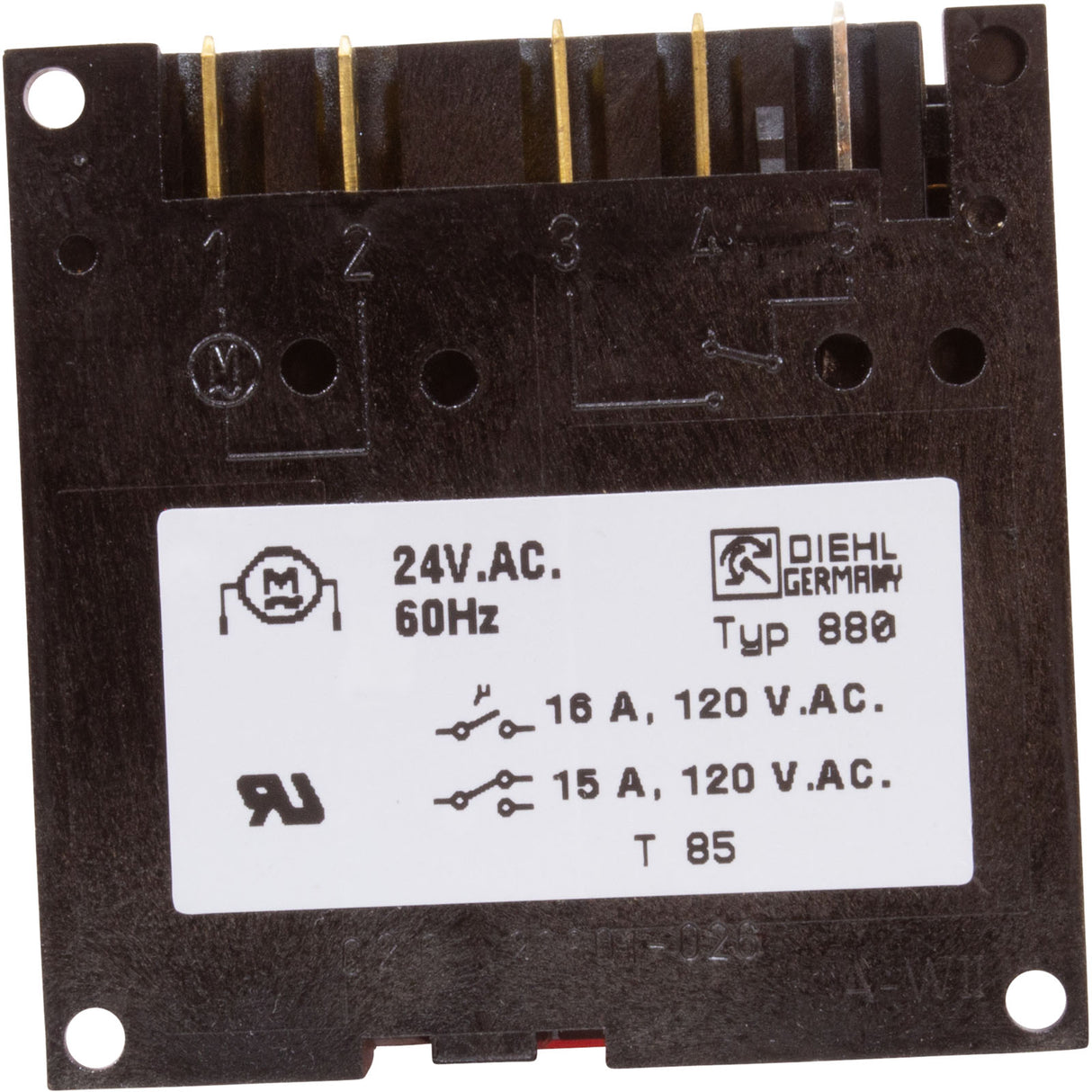 Timer, Diehl, SPST, Panel Mount, 24vac, 24hr : TA4067