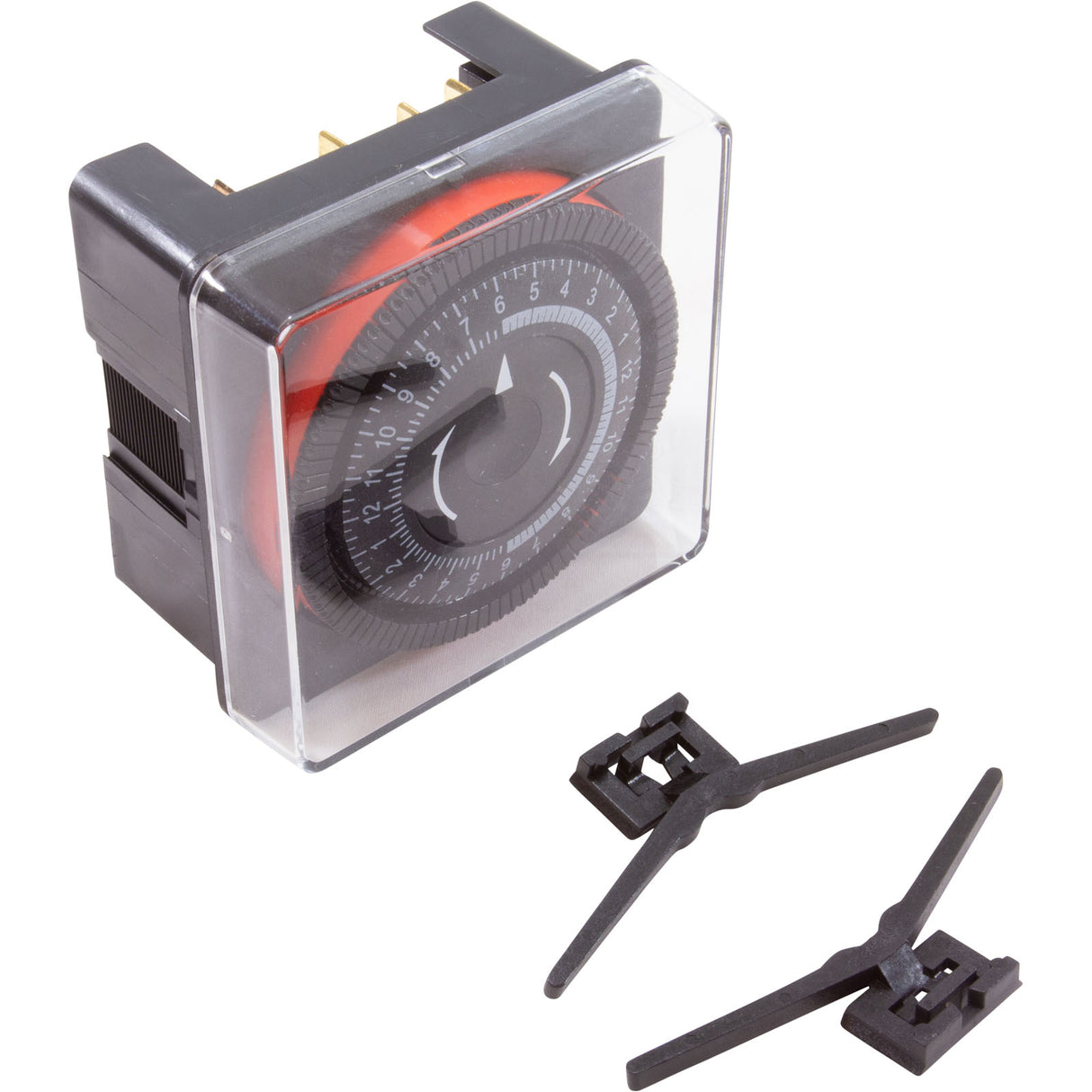 Timer, Diehl, SPST, Panel Mount, 230v, 20A, w/housing, 24hr : TA-4164