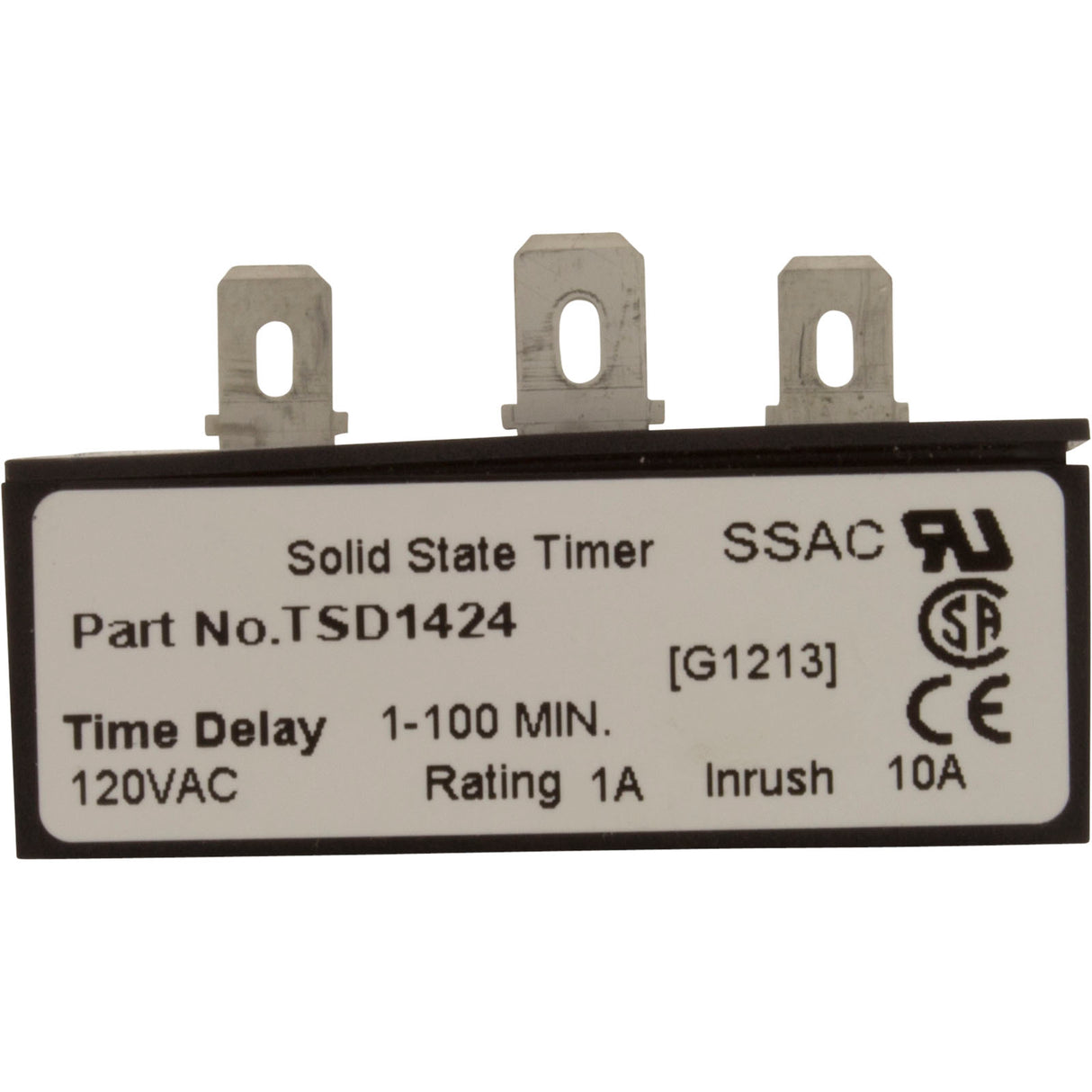 Relay, Time Delay, TSD1 Series, SPST, 1A, 120v : TSD1424