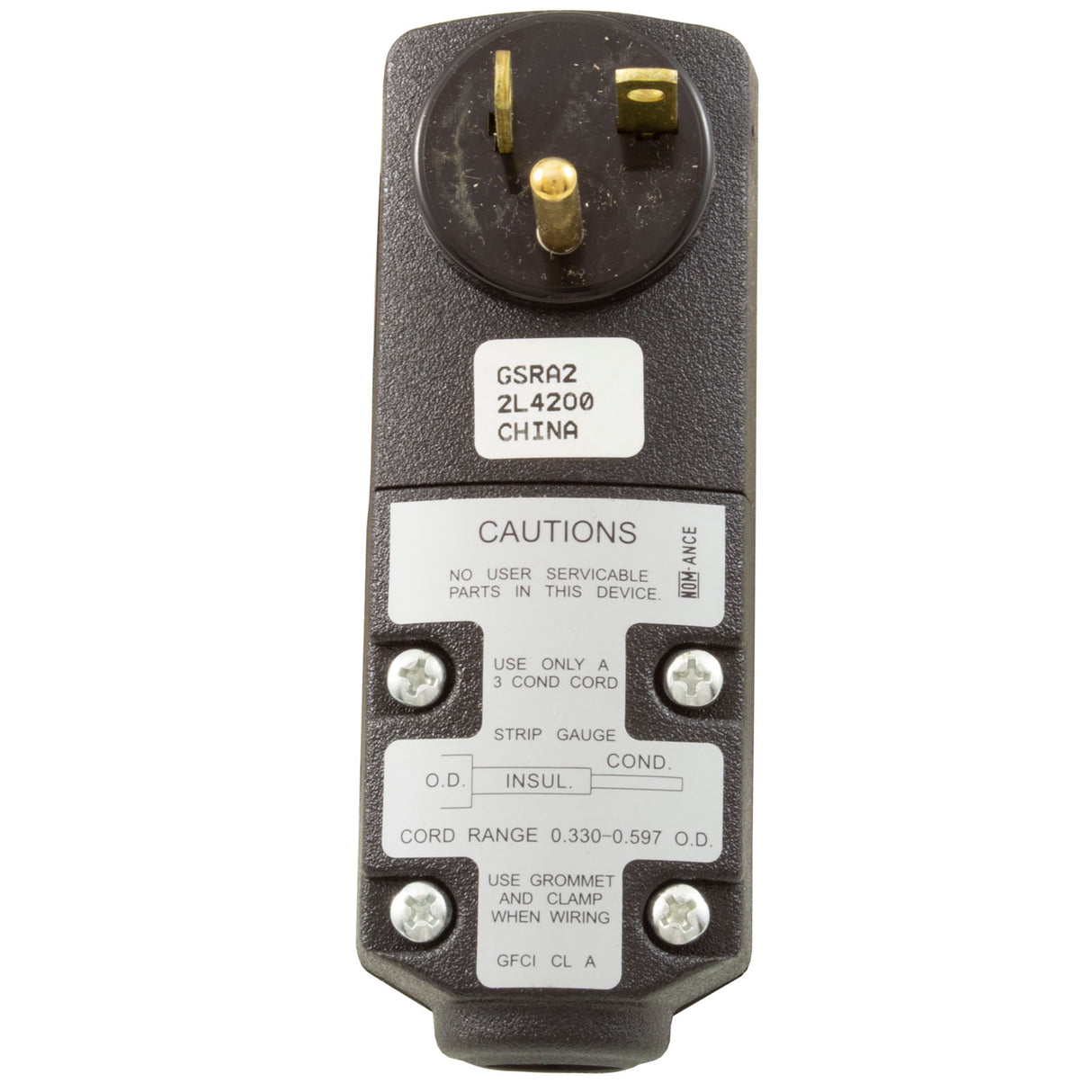 GFCI, Leviton, 20A, 115v, Self-Test Auto Reset, Right Angle : GSRA2