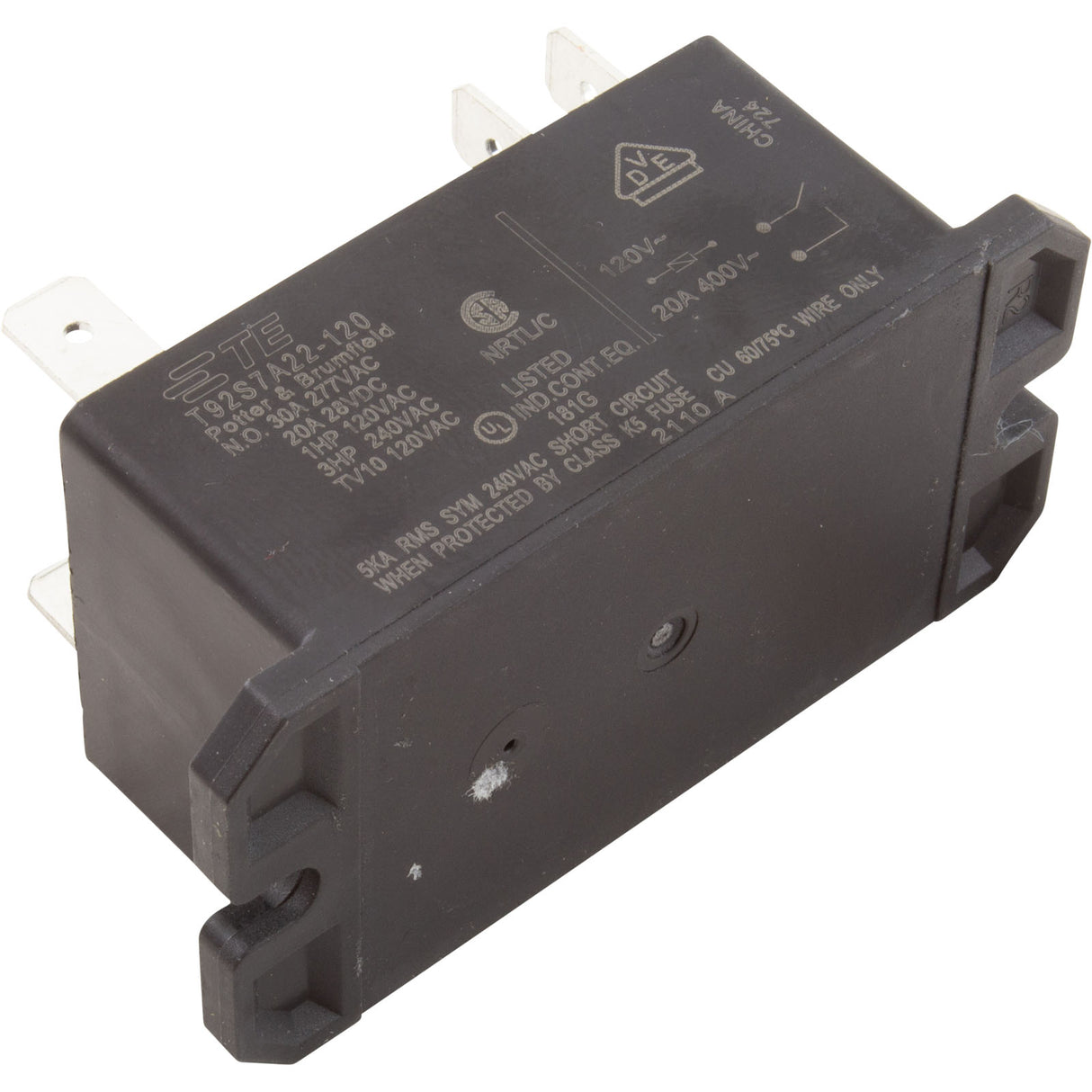 Relay, T-92, DPST, 30A, 115v, Coil : T92S7A22-120