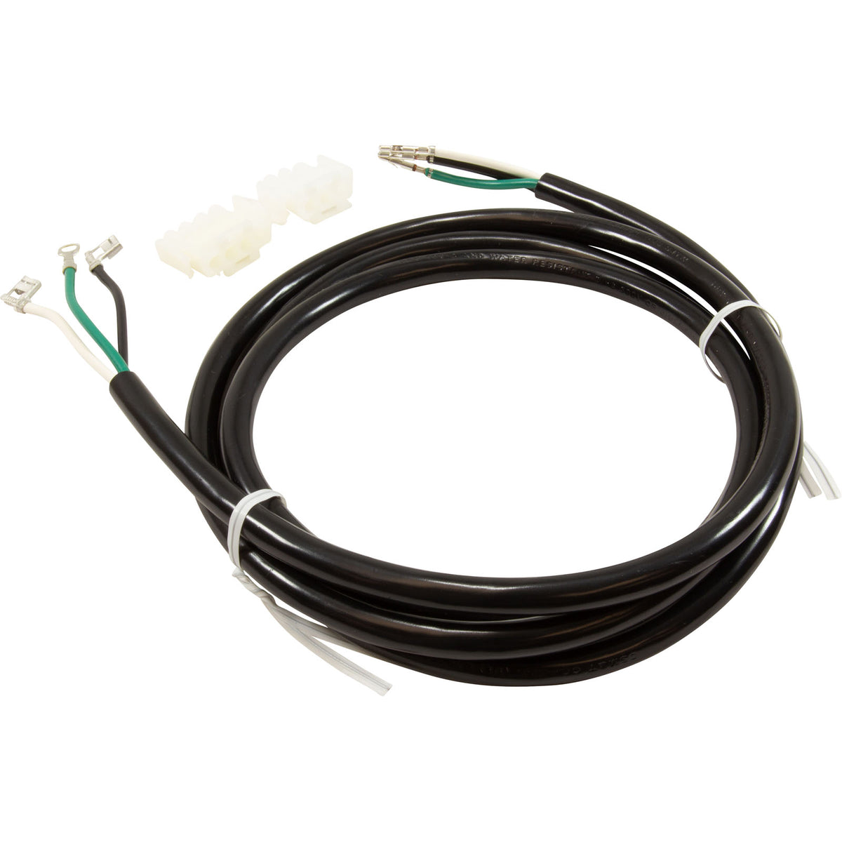 Cord, Hydro-Quip, 14/3 x 72", White AMP-3/AMP-4 Male (G, B, W) : 30-0324-72