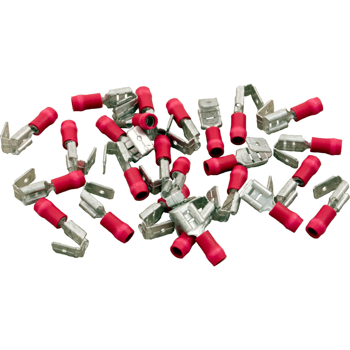 Disconnect, Piggyback, 25 Pack, 22-18AWG, .250 Tab, Red :